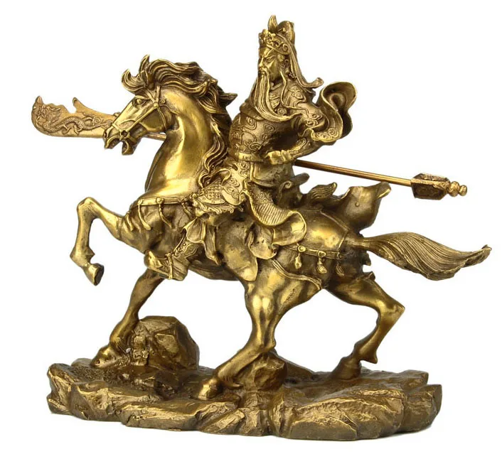 office home House safety  Protection Talisman -efficacious Money Drawing Martial god of wealth guan gong Guandi brass statue