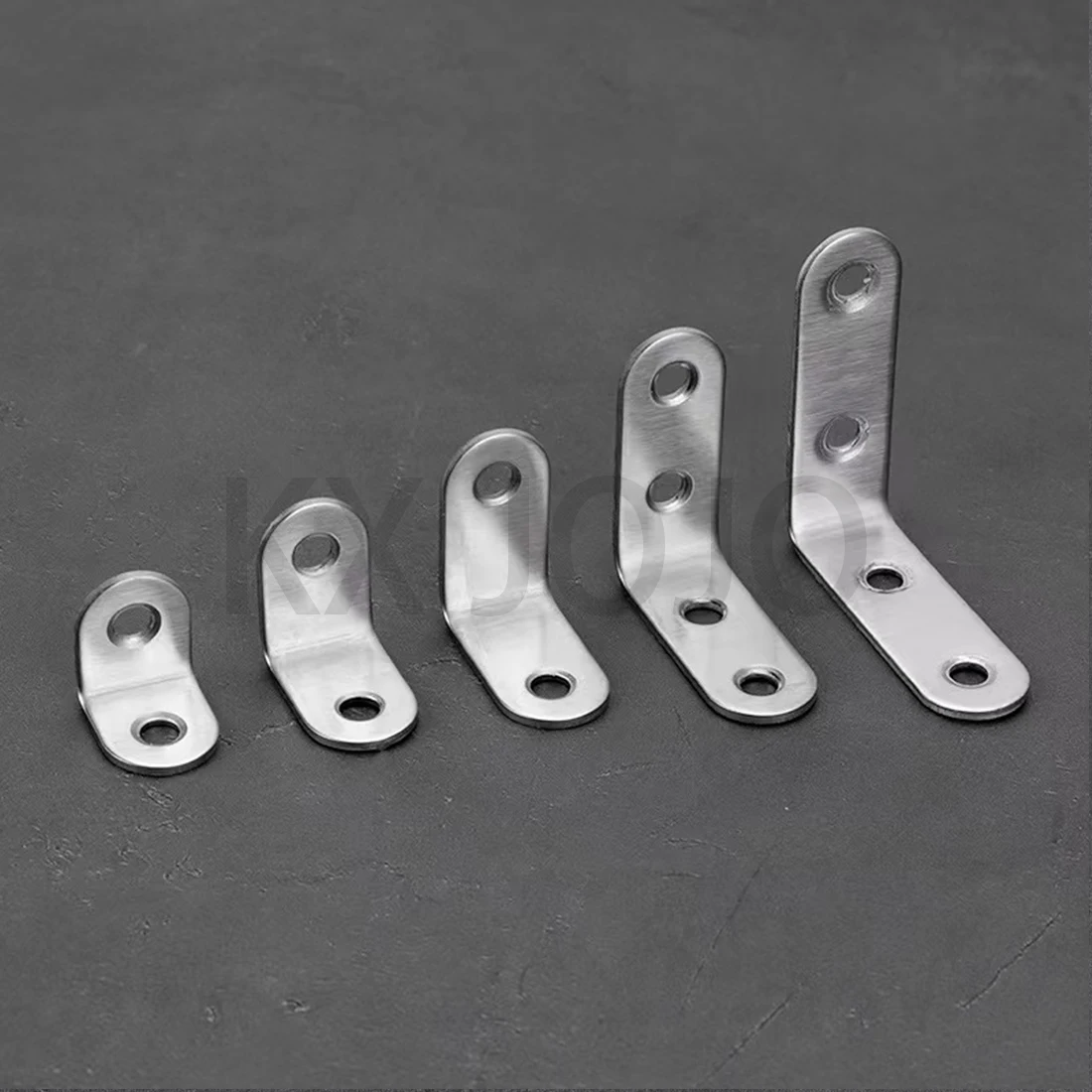 Stainless Steel Corner Code 90 Degree Right Angle with Fixed Angle Iron L-Shaped Triangular Support Layer Plate Connection 10PCS