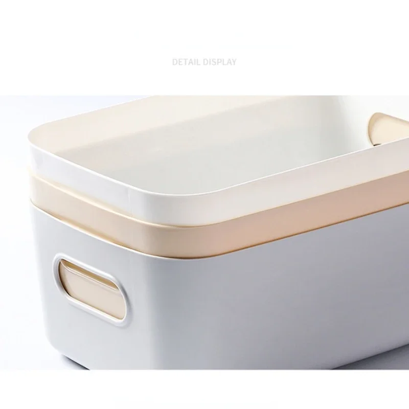 Dormitory Sundries Storage Box Desktop Finishing Cosmetics Storage Box Kitchen Bedroom Plastic Sundries Basket