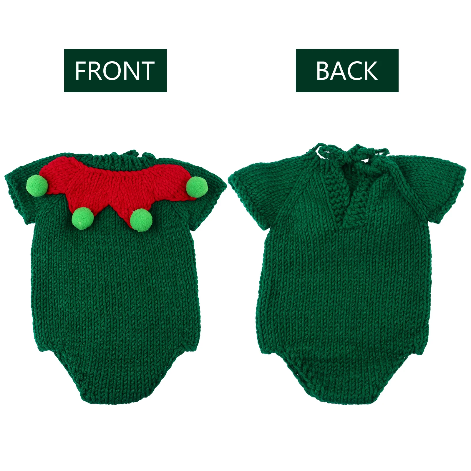 

Рождественский детский костюм, вязаная одежда, реквизит, одежда, детская пряжа для девочек, шапка для фотосъемки новорожденных, боди Санта-Клауса