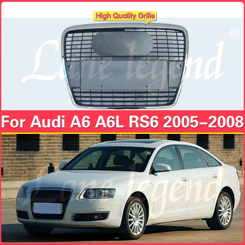 

Bumpers Body Kit Front Grille for Audi A6 2005 2006 2007 2008 Car Replacement Racing Grille Car Styling Accessories