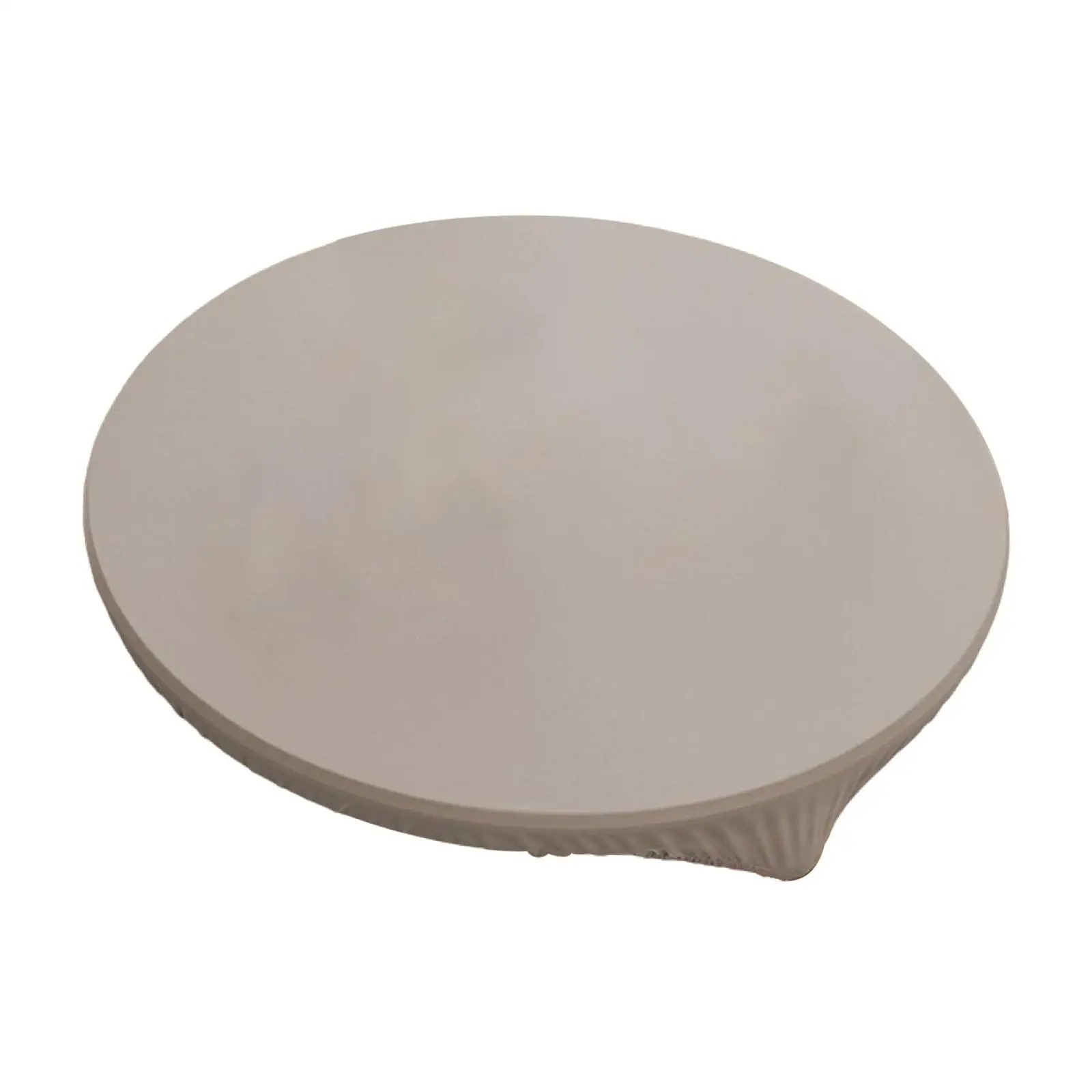 Waterproof Elastic PU Leather Tablecloth Wipe Clean Fitted Round Table Cover for Dining Room Cafe Hotel Events