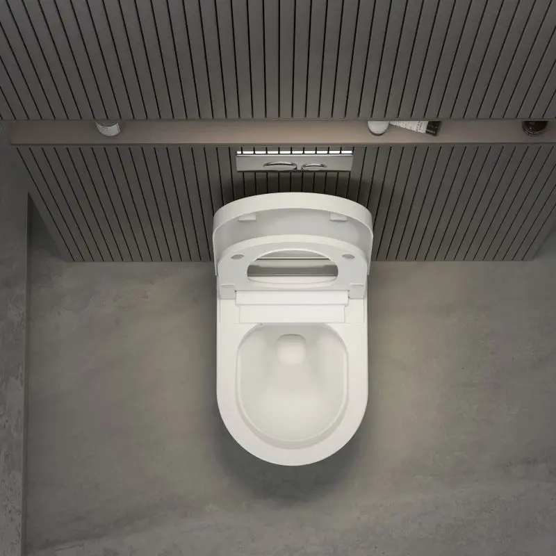 One Piece Auto Flush  Intelingent Bidet Concealed Cistern Included Wall Mounted Smart Toilet