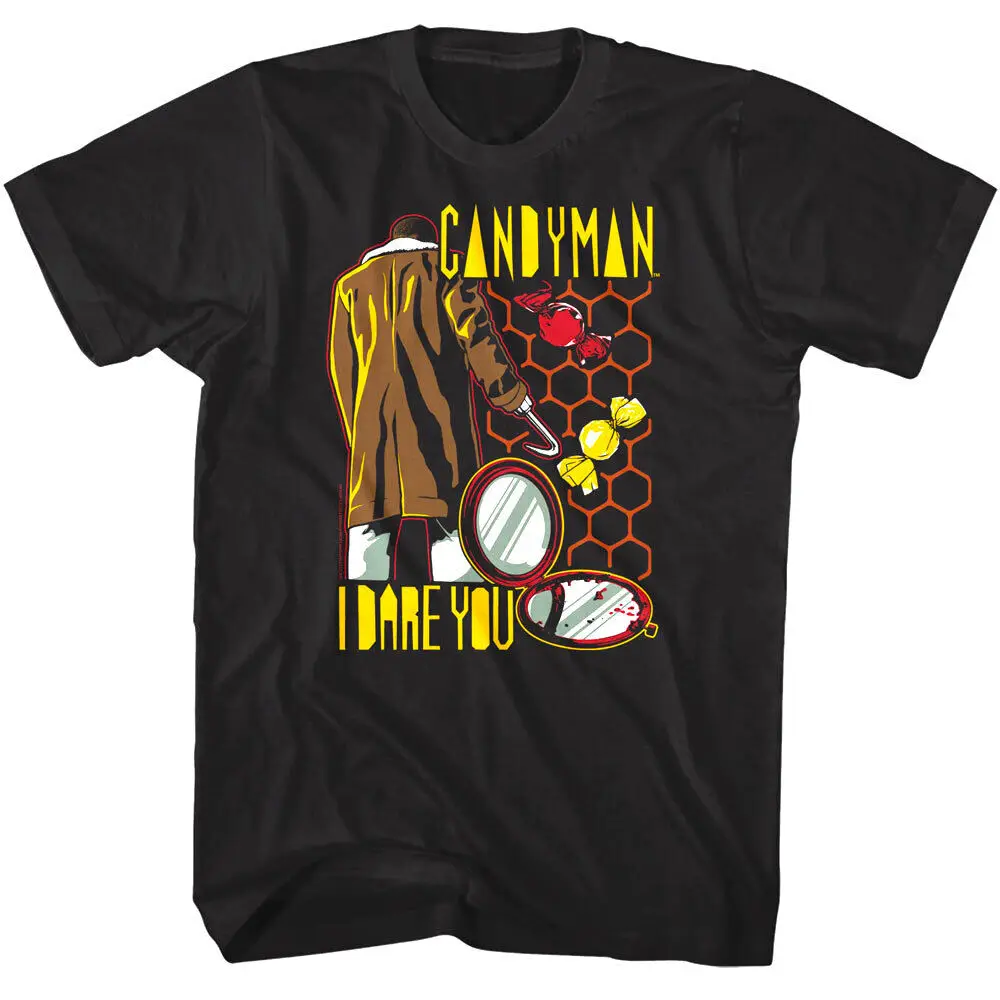 Candyman I Dare You Men's T Shirt Mirror Blood Honeycomb Hook Horror Movie