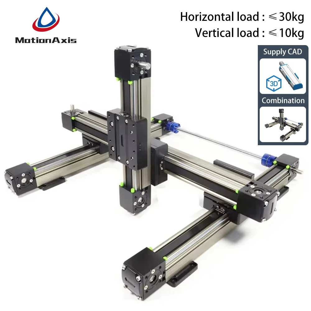 

Industrial 3-Axis CNC Gantry System High-Speed Synchronous Belt Actuator Module Guide Rails Precision Ground Shaft Workbench