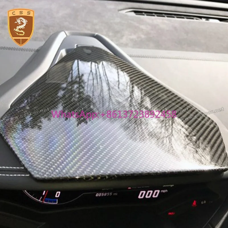 

Car Interior Accessories Trims Dry Carbon Fiber Dashboard Cover for lamborghini Huracan LP610 LP580 Instrument Panel Cover
