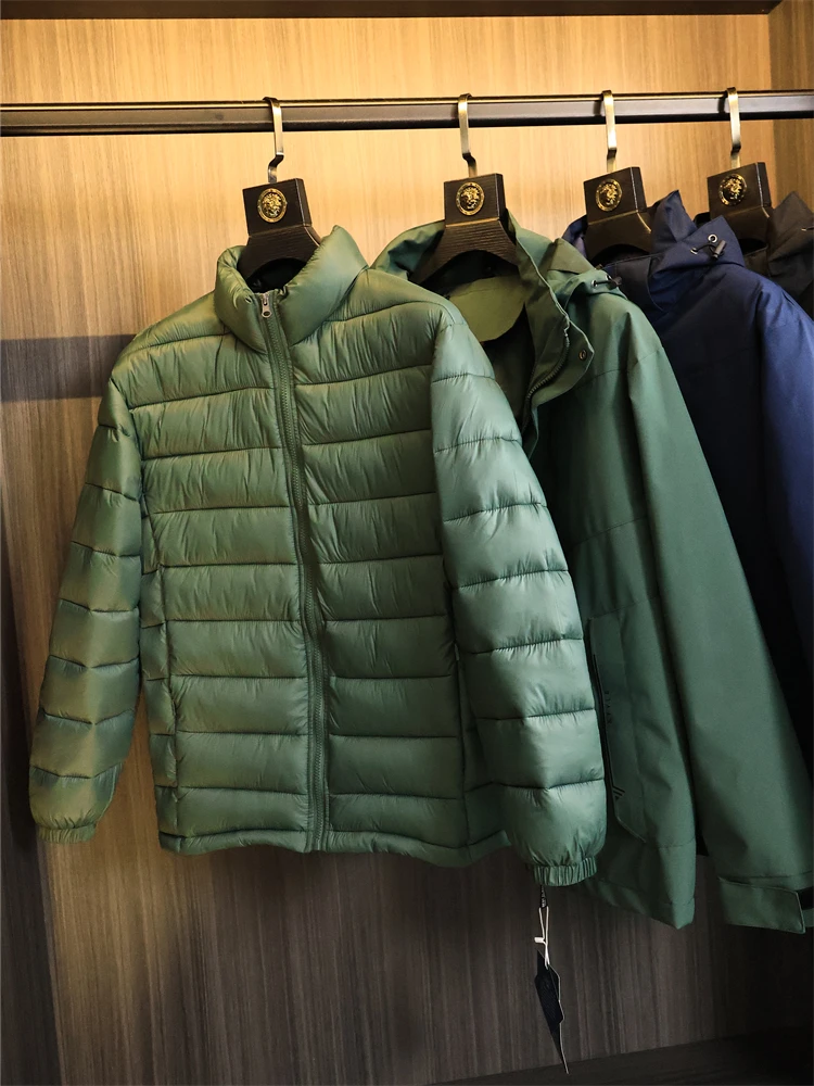 

Detachable Cotton Jaet Tee-Way Wearable Men's Outdoor Sports Windproof Waterproof Faionable Hooded Cotton Coat