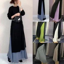 Eid Muslim Abaya Long Dress Turkey Islamic Vestidos Robe Suit Dubai Arab 2 Piece Set Jalabiya Ramadan Morocco Kaftan Abayas