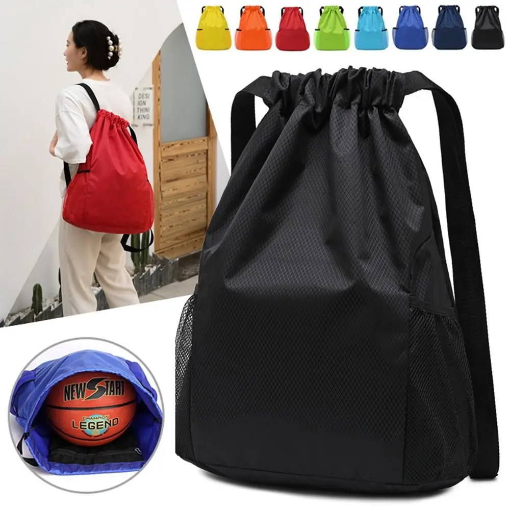 Bolsa de almacenamiento para montañismo, bolsillo con cordón de nailon, Mochila deportiva portátil para exteriores, bolsa de viaje