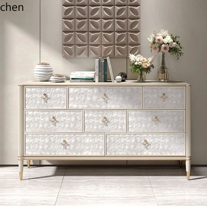 

QZT porch cabinet solid wood storage chest cabinet bedroom drawer storage cabinet furniture