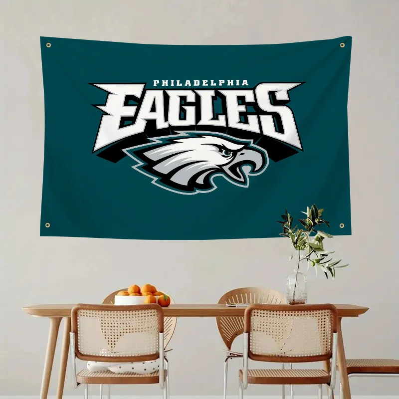 1pc Philadelphia Eagles Flag Flags And Banners Four Hole Polyester Outdoor Decor Room Aesthetic