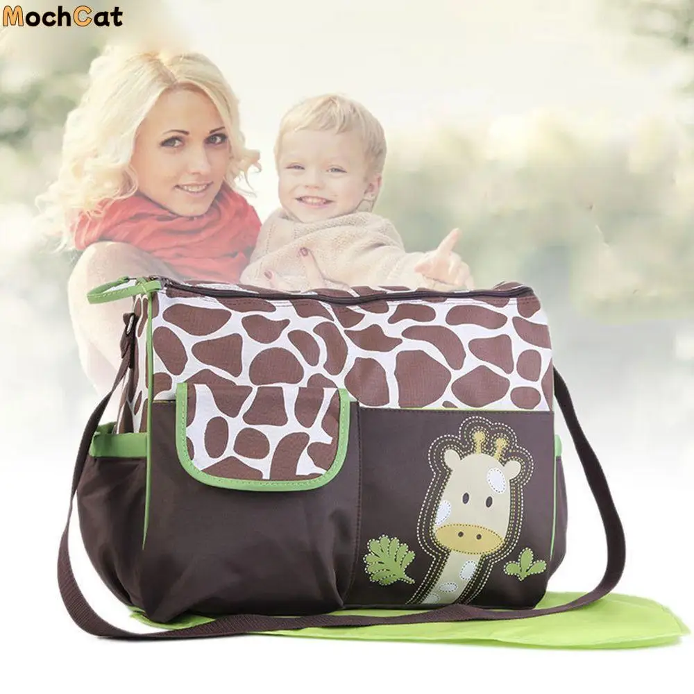 

Nursing Large Capacity Cartoon Giraffe Leopard Nylon Diaper Bag Nappy Bags Mummy Bag Storage Bag