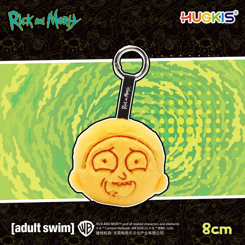HUGKIS Rick en Morty knuffelhanger, Mr. Meeseeks tasornament, zachte knuffelpop, sleutelhanger, cadeau voor volwassenen.