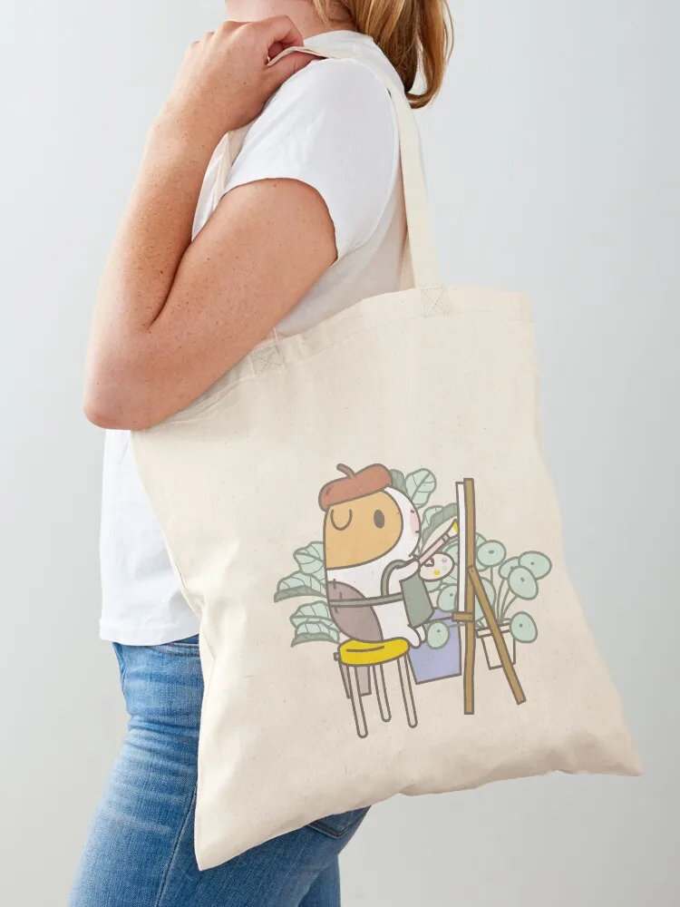 

Bubu the Guinea Pig, Painter Tote Bag the tote bag Gift bags Canvas bag for women supermarket folding