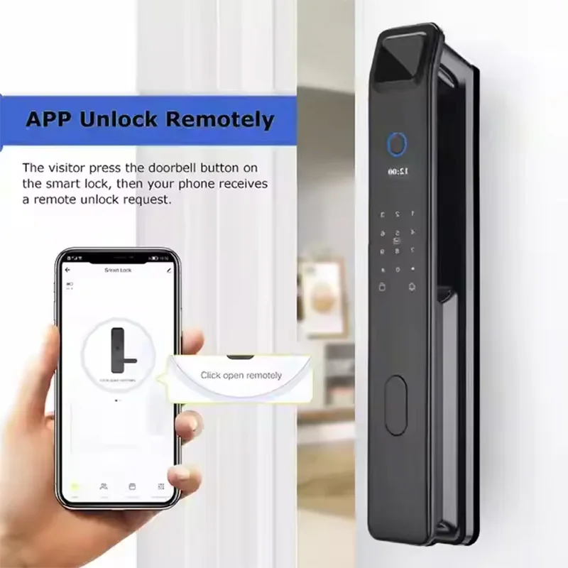 Smart Lock, 3D Face Recognition Unlock Digital Door Lock With Camera FInrprint Password Unlock Keyless Electronic Door Lock with