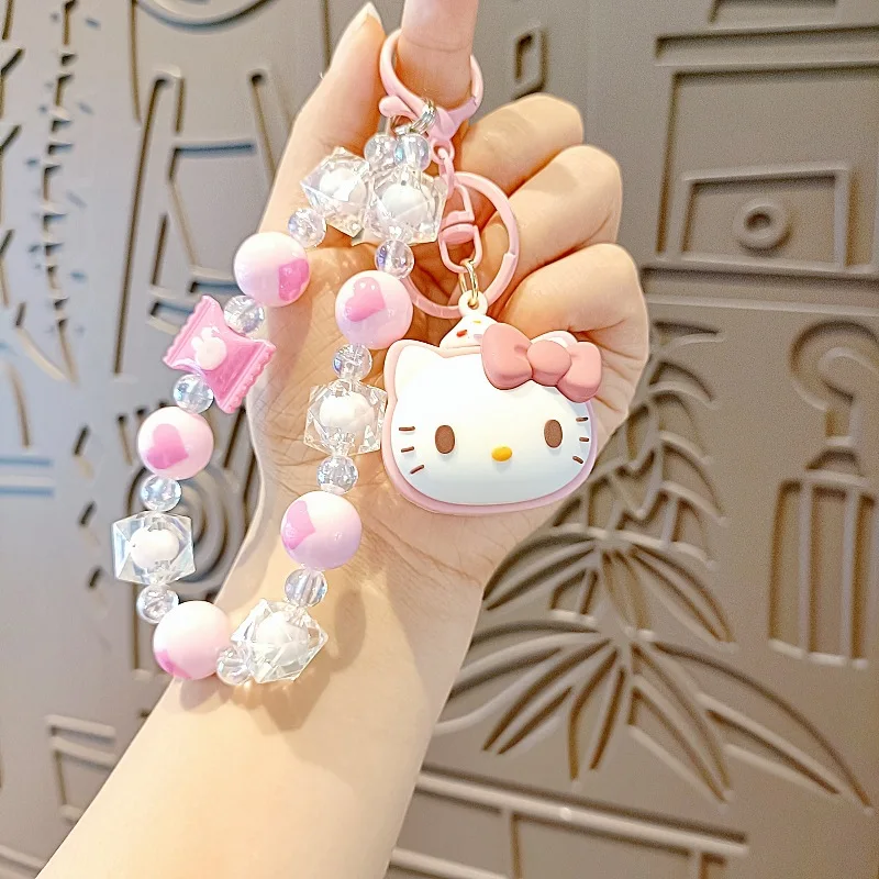 Kawaii Sanrio Portachiavi Kuromi My Melody Anime Cartoon Portachiavi Hello Kitty Cinnamoroll Bambole Giocattoli Borsa Zaino Ciondolo Regali
