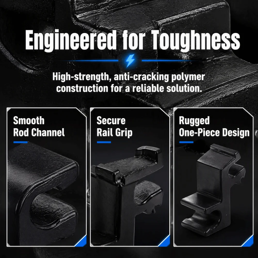 5PCS Black Tonneau Cover Prop Rod Clips Truck Bed Cover Clips for Undercover Ultra Flex Hard Folding Truck Bed Tonneau Cover