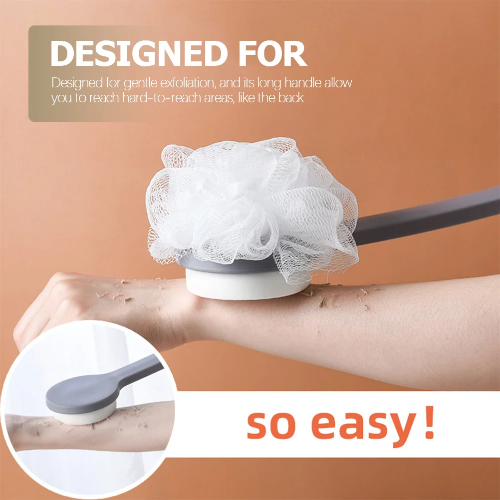 

Long Handle Bath Brush Back Scrubber Dual-Sided Exfoliating Shower Brush Body Scrubber for Gentle Back Cleaning Skin Care