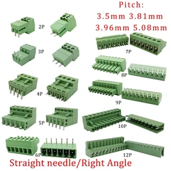5Pair KF2EDG 3.5mm/3.81mm/3.96mm/5.08mm 15EDG 2-12Pin Male Plug Female Socket PCB Screw Terminal Block Pin Header Wire Connector
