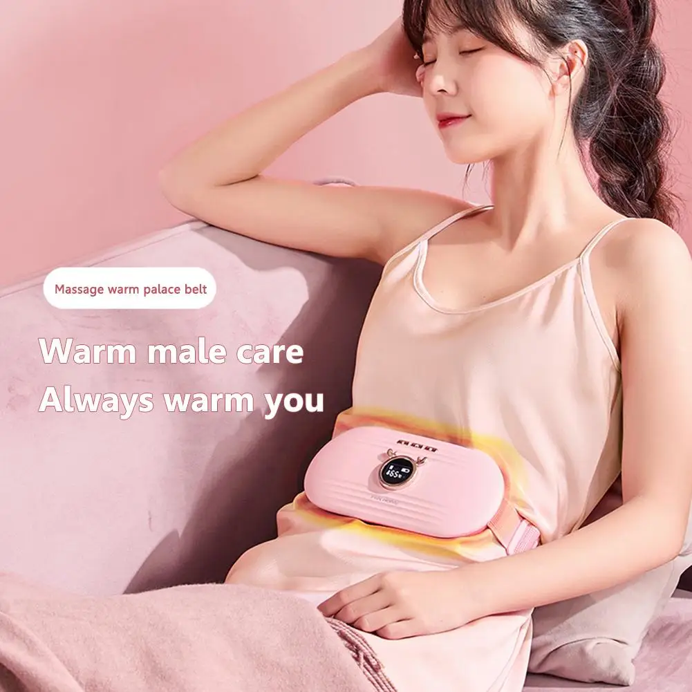 Relieve Menstrual Pain Abdominal Heating Massage Warm Palace Belt Electric Heating Uterus Acupoints Vibrating Massage the Waist