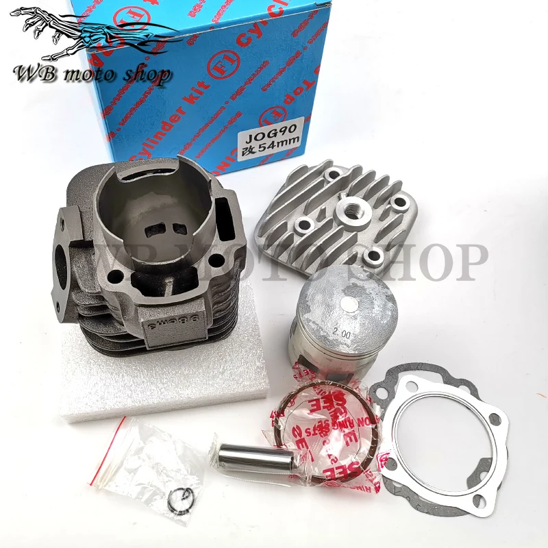 50mm 54MM Cylinder head Piston Set for Scooter ATV Minarelli 1E50QMF 2 stroke 90cc JOG90 4DM Polaris Axis Keeway Hurricane 90