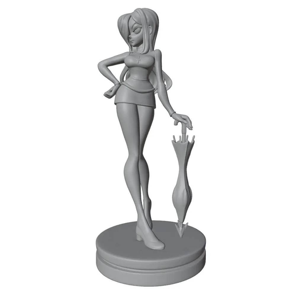 1/24  75mm  Sexy Girl Resin Model Kits GK Miniature 3D Printed Gray Model Figurine DIY Doll Model Unassembled And Unpainted