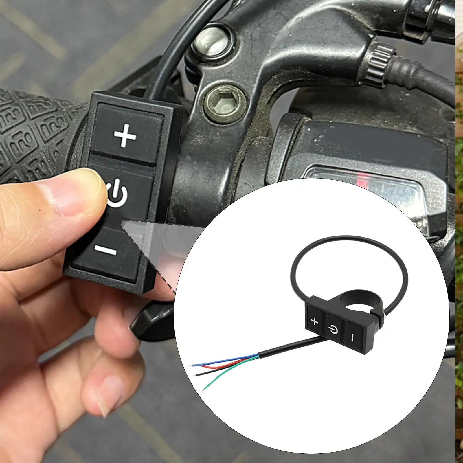 

Electric Bike Display Switch on/Off Multipurpose Cycling Accessories Weatherproof Speedmeter Switch Sensitive Push Button