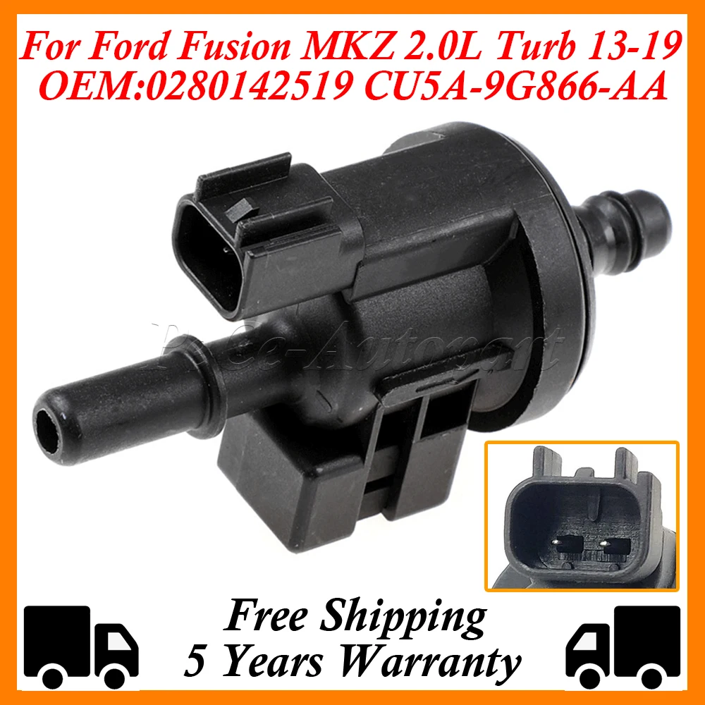 Nowy zawór upustowy pochłaniacza oparów pasuje do Forda Fusion MKZ 2.0L Turb 2013-2019 0280142519   CU5A-9G866-AA Akcesoria samochodowe