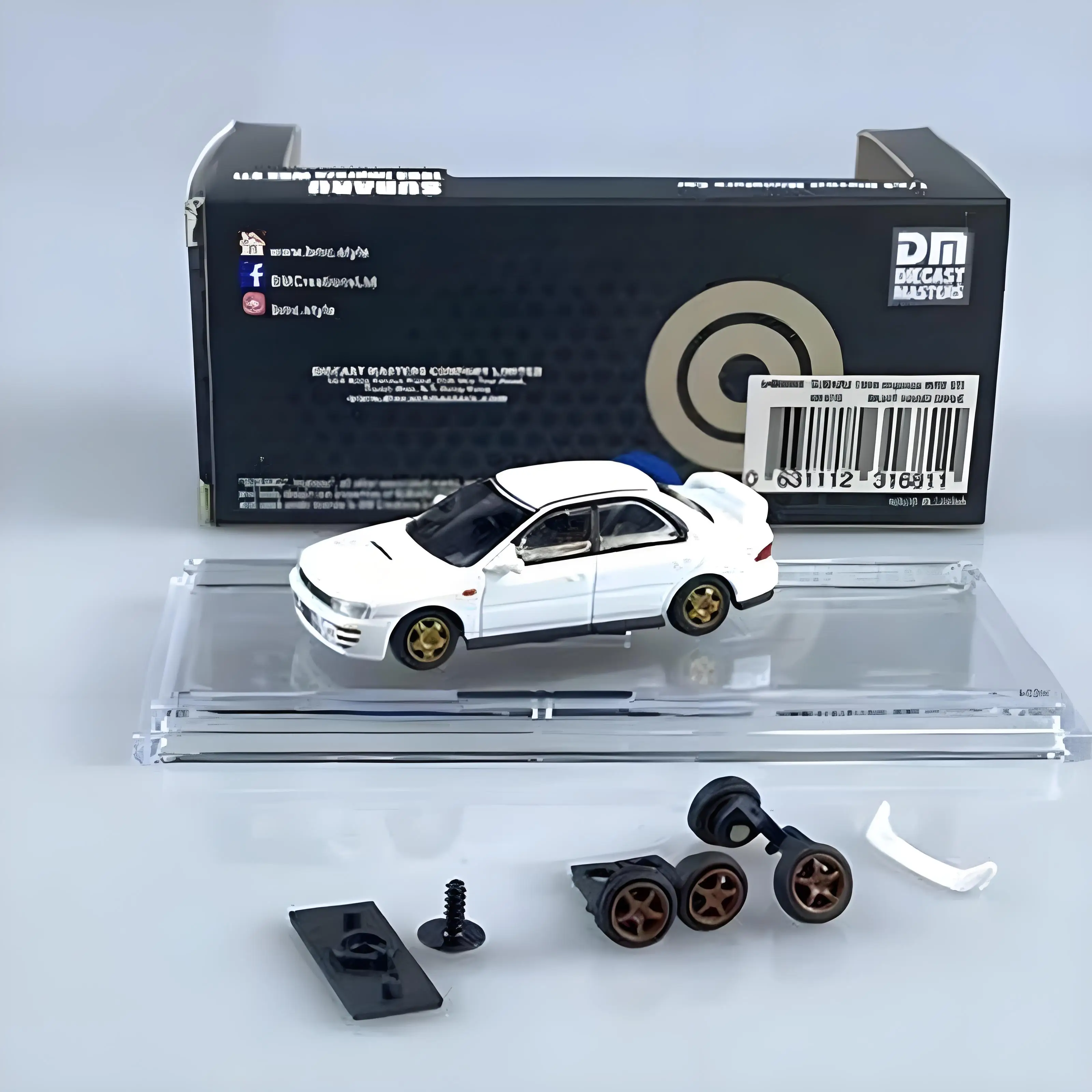 BM Creations 1:64 Impreza WRX 1994, legering auto, gegoten en speelgoedvoertuigen, automodel, miniatuurschaalmodelauto voor kinderen
