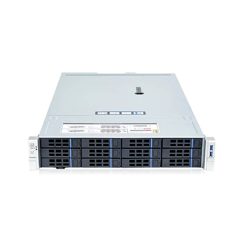 2U 12-Bay Rackmount AIO NAS Server Chassis for IPFS File Storage, Computing & Audio-Video