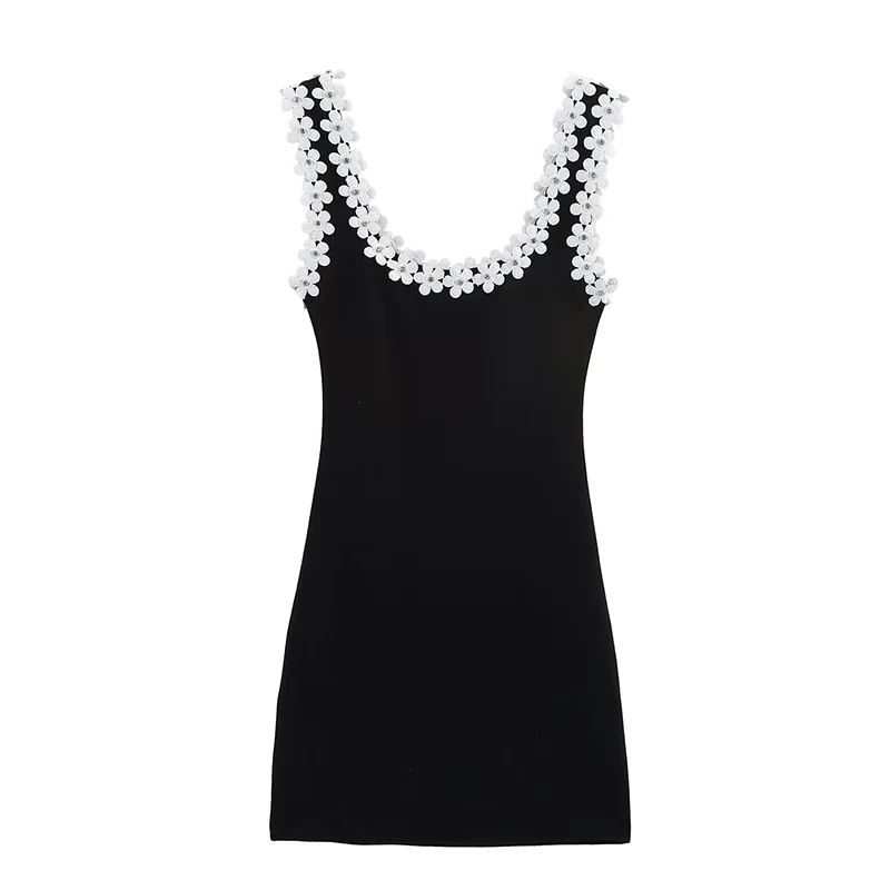 2025 novos vestidos femininos verão chique elástico apertado mini elegante vestido de férias moda feminina applique rua juventude vestido