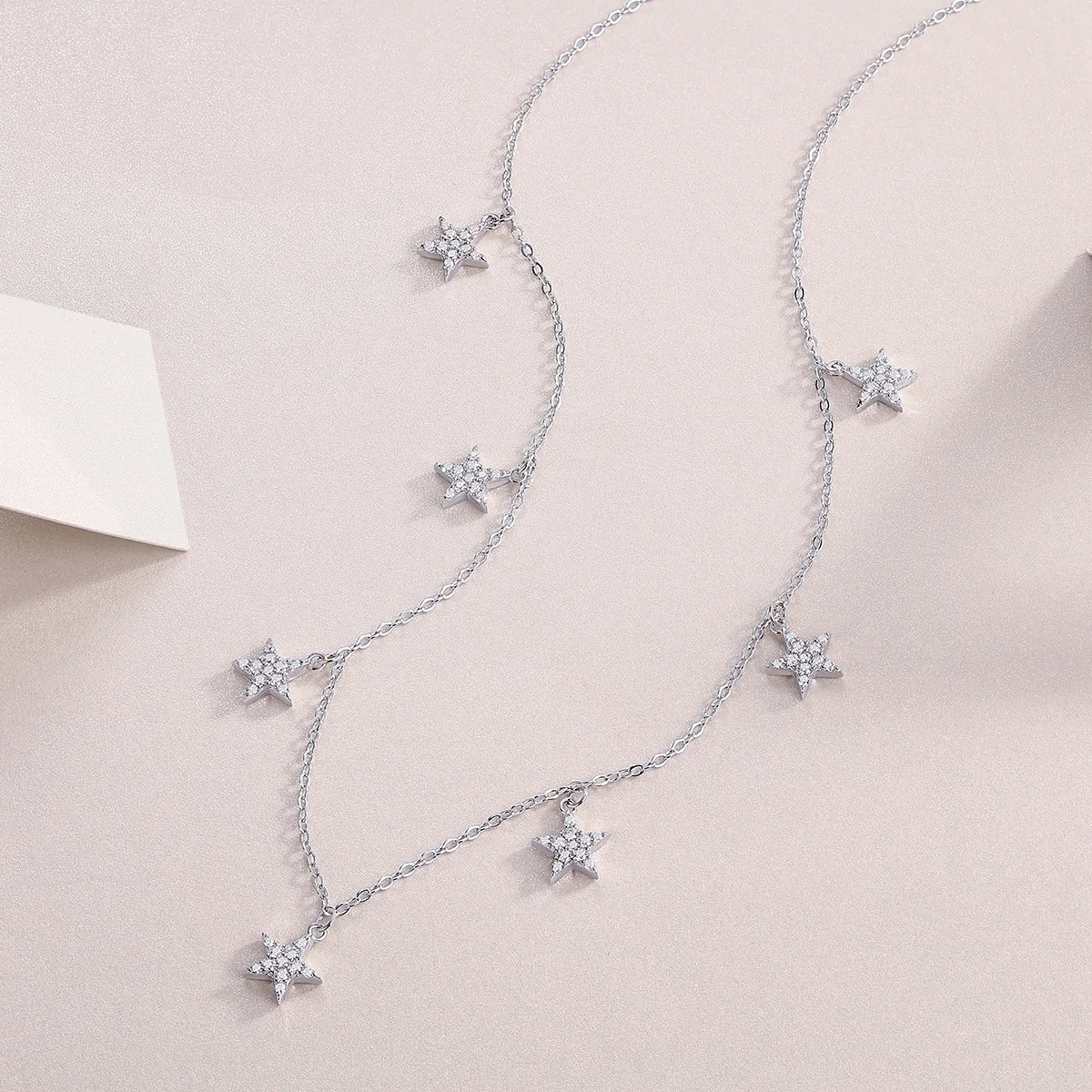 S925 silver moissanite star love pendant necklace, a cross-border bestseller in Europe, America, Japan, and South Korea, factory - Image 3