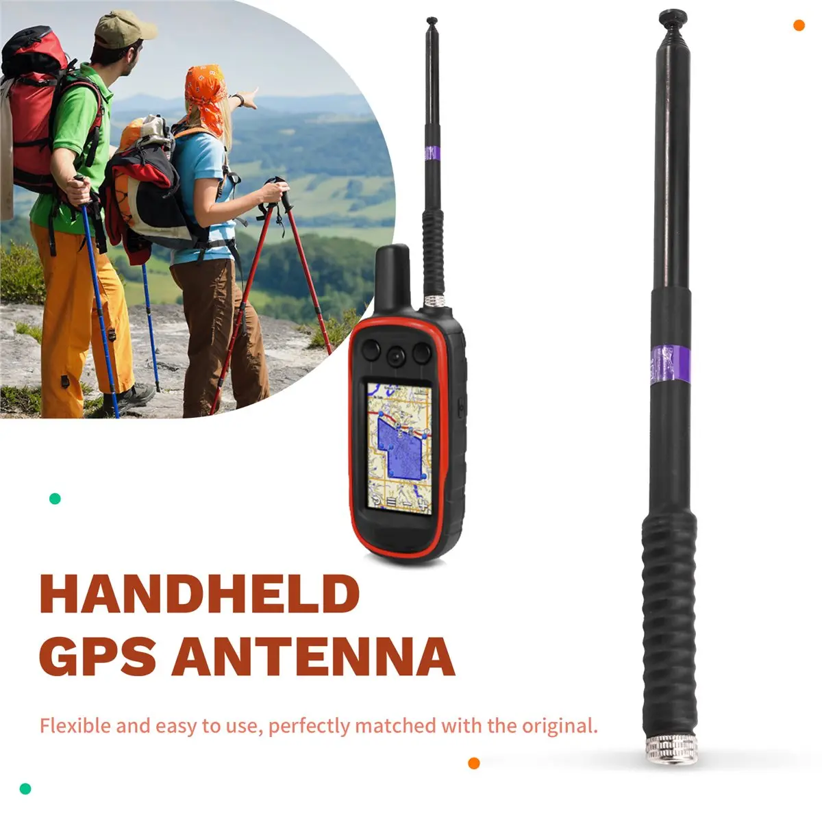 Y60A NEW-127cm/50in Telescopic Antenna for Garmin Astro320 430 900 Alpha 50 100 Handheld GPS New