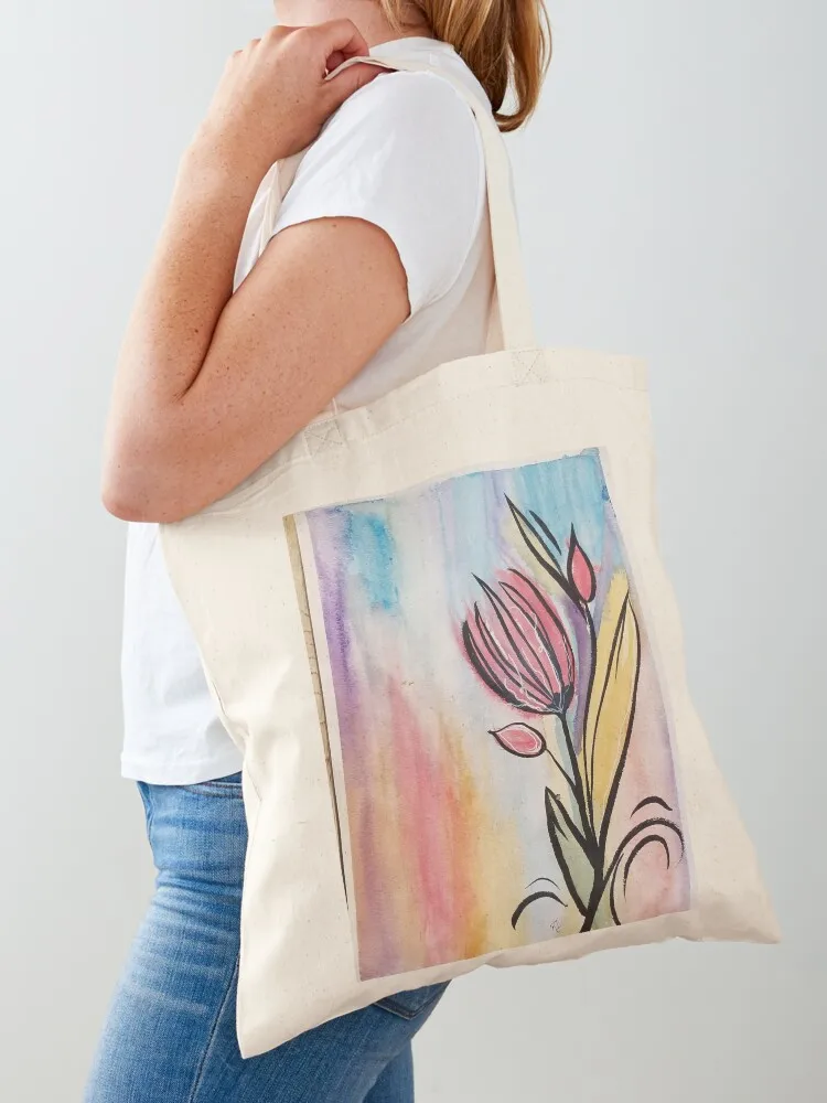

Abstract Tulip Tote Bag canvas shopping bag tote bag canvas free delivery bags Customizable tote