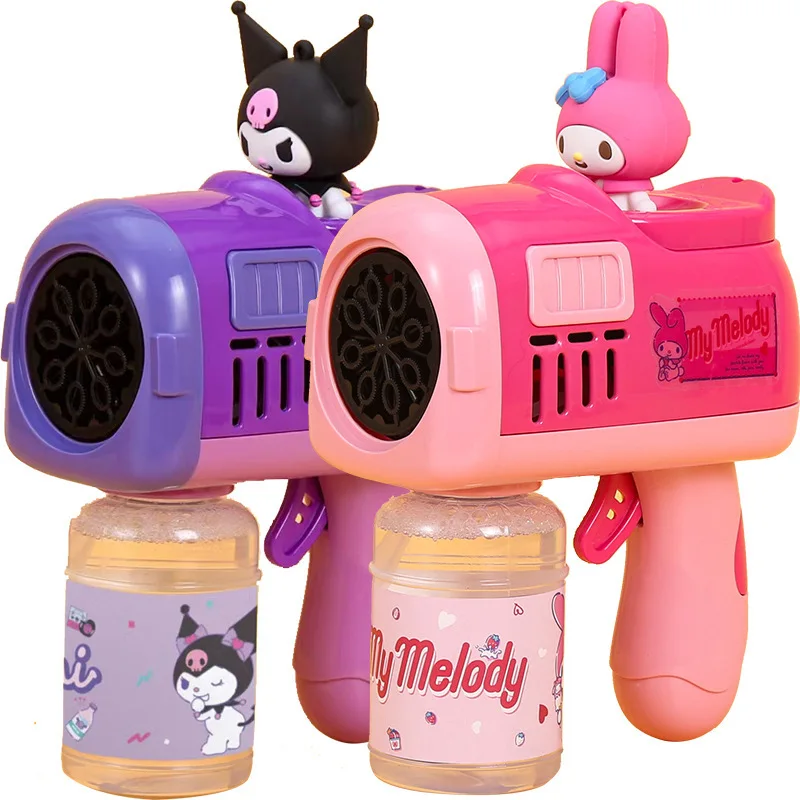 Miniso moja melodia Kuromi lalki z kreskówek maszyna do baniek mydlanych Kawaii ręczny elektryczny ekspres do bąbelków prezent dla dzieci