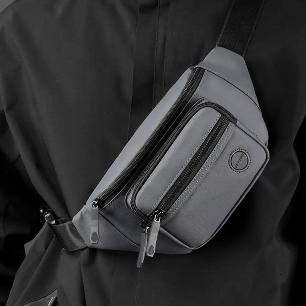 

Nylon Convertible Waist Pack Large Capacity Multi-pocket Chest Bag Wear Resistant Waterproof Mobile Phone Bag for Men Women