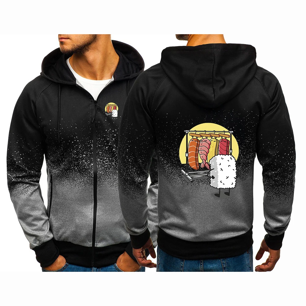 

Funny Sushi Wardrobe Top Fashion Loose Spring Autumn New Product Casual Men's Cotton Hoodies Premium Antibacterial Coat