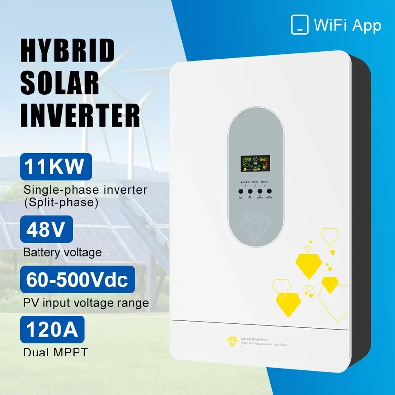 

Huarui 10kw Solar Hybrid Grid-Tie Inverter 98% Efficiency 5-Year Warranty Single Output 48VDC IP65 240VAC Lithium-Compatible