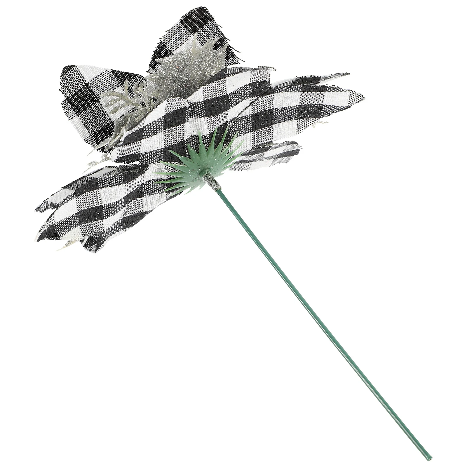 

1Set Poinsettia Flowers Xmas Decor Reusable Nonfading Clips Stems Christmas Tree Wreath Bright Color Poinsettia Flowers