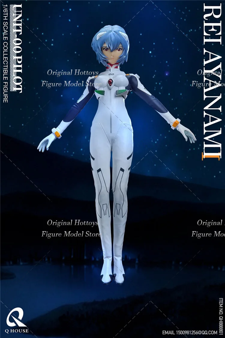 In Stock QHOUSE QH888801 1/6 Scale Female Soldiers Rei Ayanami Beauty Full Set 12-inches Action Figure Model Gifts Collection