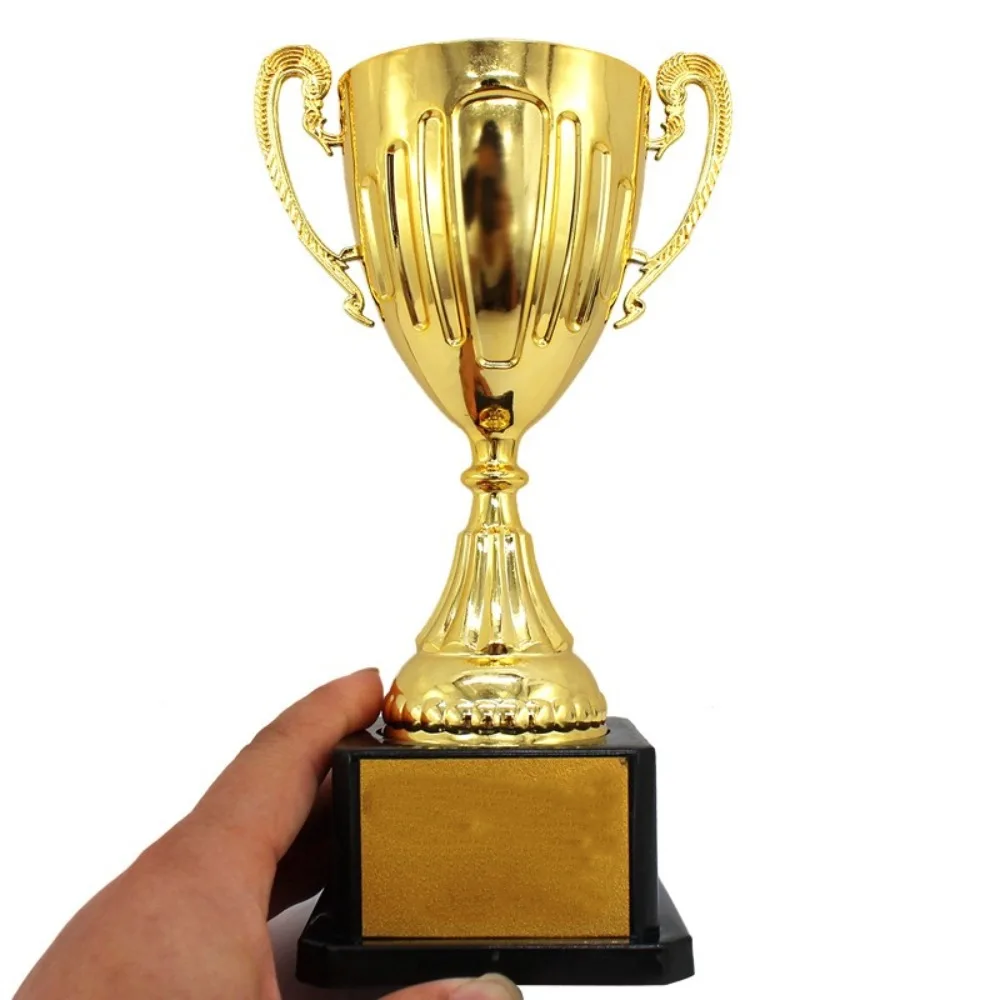 Plastic Gold Trophy Awards Competition Soccer Craft Souvenirs Small Prize Cup Model Team Honor Trophy for Team Sport Competition
