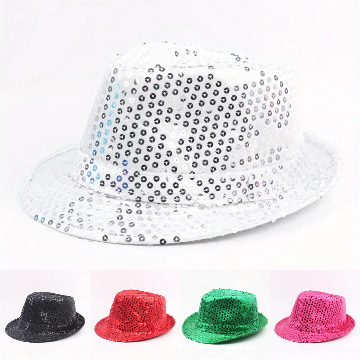 

Glitter Stage Magic Performance Hat Men's and Women's Stage Performance Jazz Hat Party Supplies Parent-child Shiny Party Hat