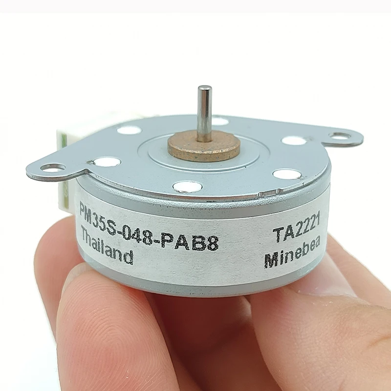 Minebea PM35S-048 Mini 35mm Round Thin Stepper Motor Micro 2-Phase 4-Wire Stepping Motor 7.5 Degree 2mm Shaft DIY Printer