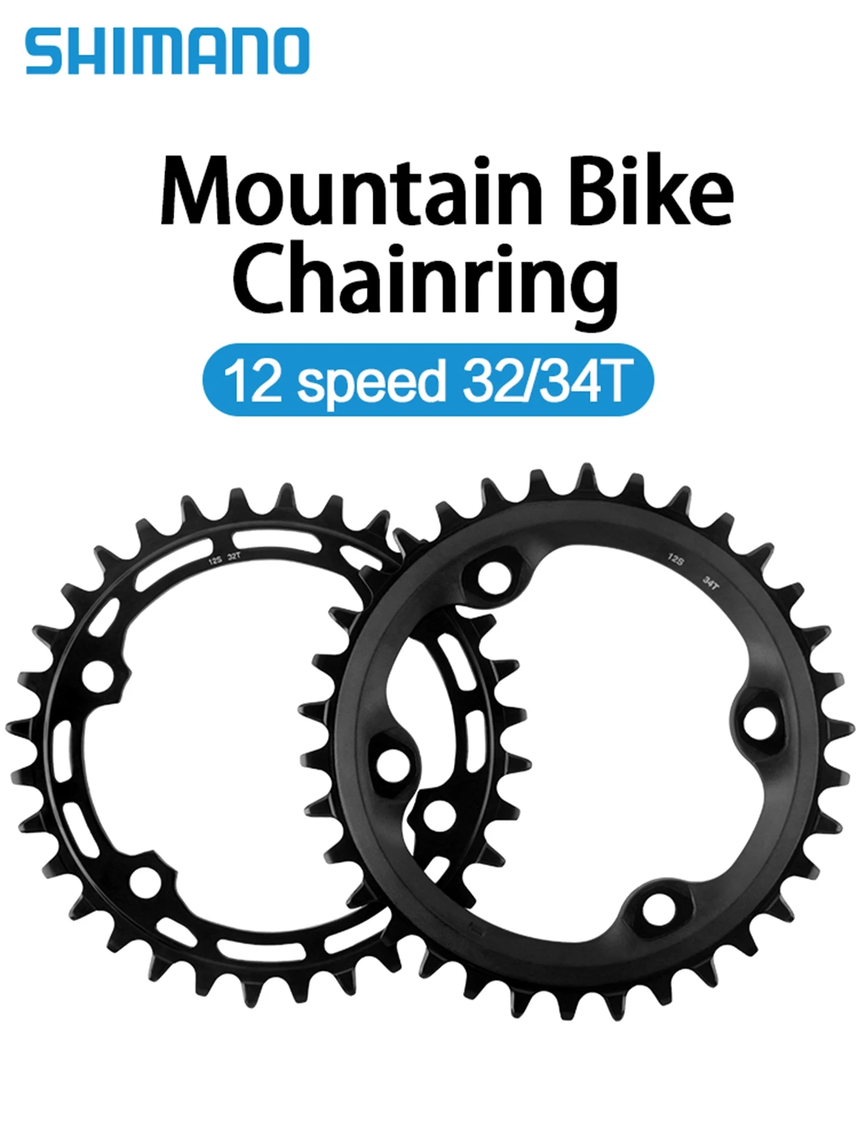 AliExpress Shimano MT510 12S MTB Chainring 96BCD 32T 34T Mountain Bicycle Chainwheel 12 Speed Crown for Shimano MT510 M5100 Bike Crank Part