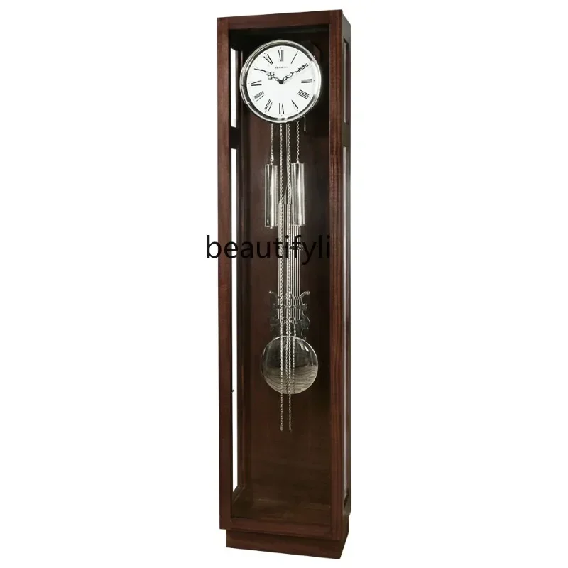 European-Style the Grandfather Clock Living Room Simple Mechanical Floor Clock Hermle Movement Light Luxury Modern