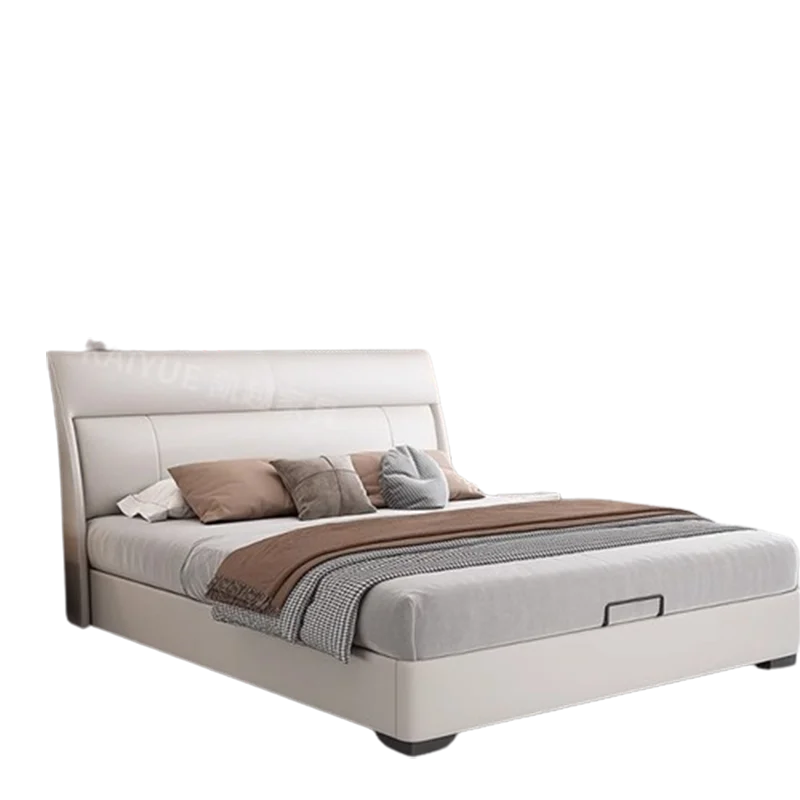 Aesthetic Nordic Double Bed American Wood Master Comferter Twin Double Bed Modern Frame Letto Matrimoniale Bedroom Furniture