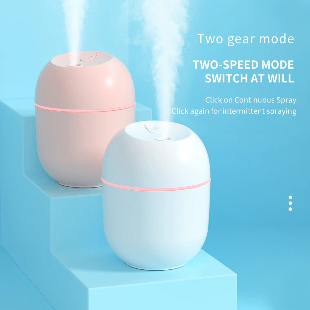 Best Selling 220ml Mini PP Electric Air Humidifier Portable Colorful Bottle with Aromatherapy Function for Bedroom Home Ca