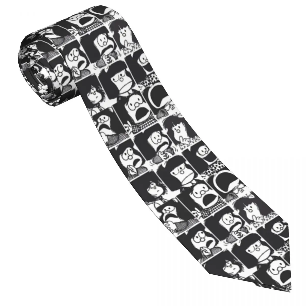 

Mafalda манга галстук для девочек Милая повседневная одежда шейные Галстуки Kawaii Забавный шейный галстук для мужчин галстук с принтом галстук в подарок
