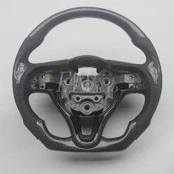 Replacement Real Carbon Fiber Steering Wheel with Leather for Kia Optima K5 2016-2018