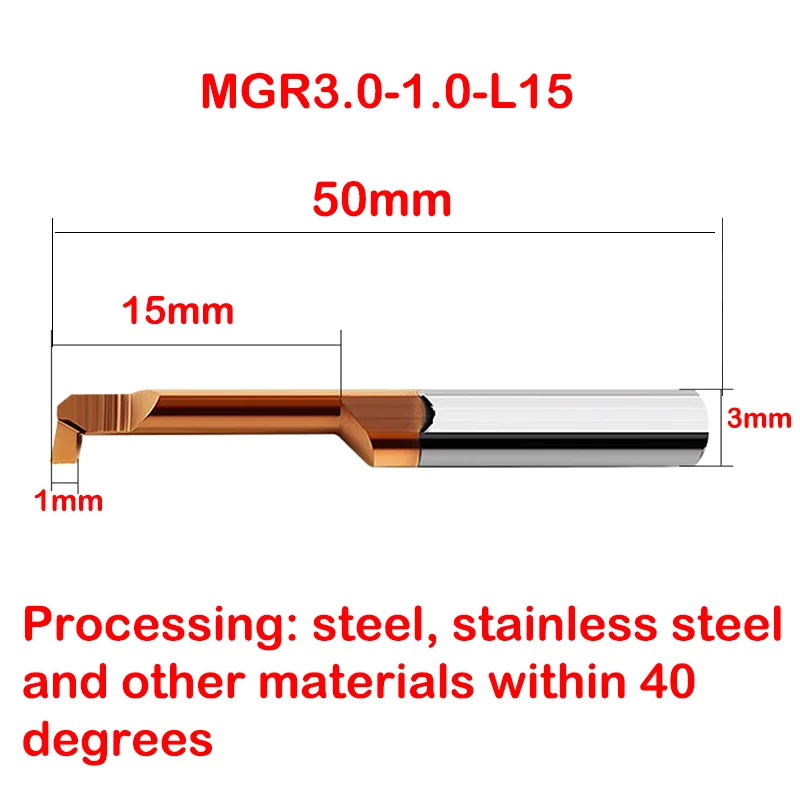 YRFL 1PCS MGR Small Hole CNC Lathe Machining Carbide Tungsten Steel 3mm 4mm 5mm 6mm 8mm Boring Small Hole Inner Turning Tool